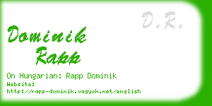 dominik rapp business card